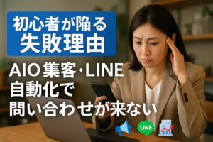 投稿についてもっと詳しく 首都圏でのAIO集客とLINE自動化を初心者が比較する際の失敗回避法